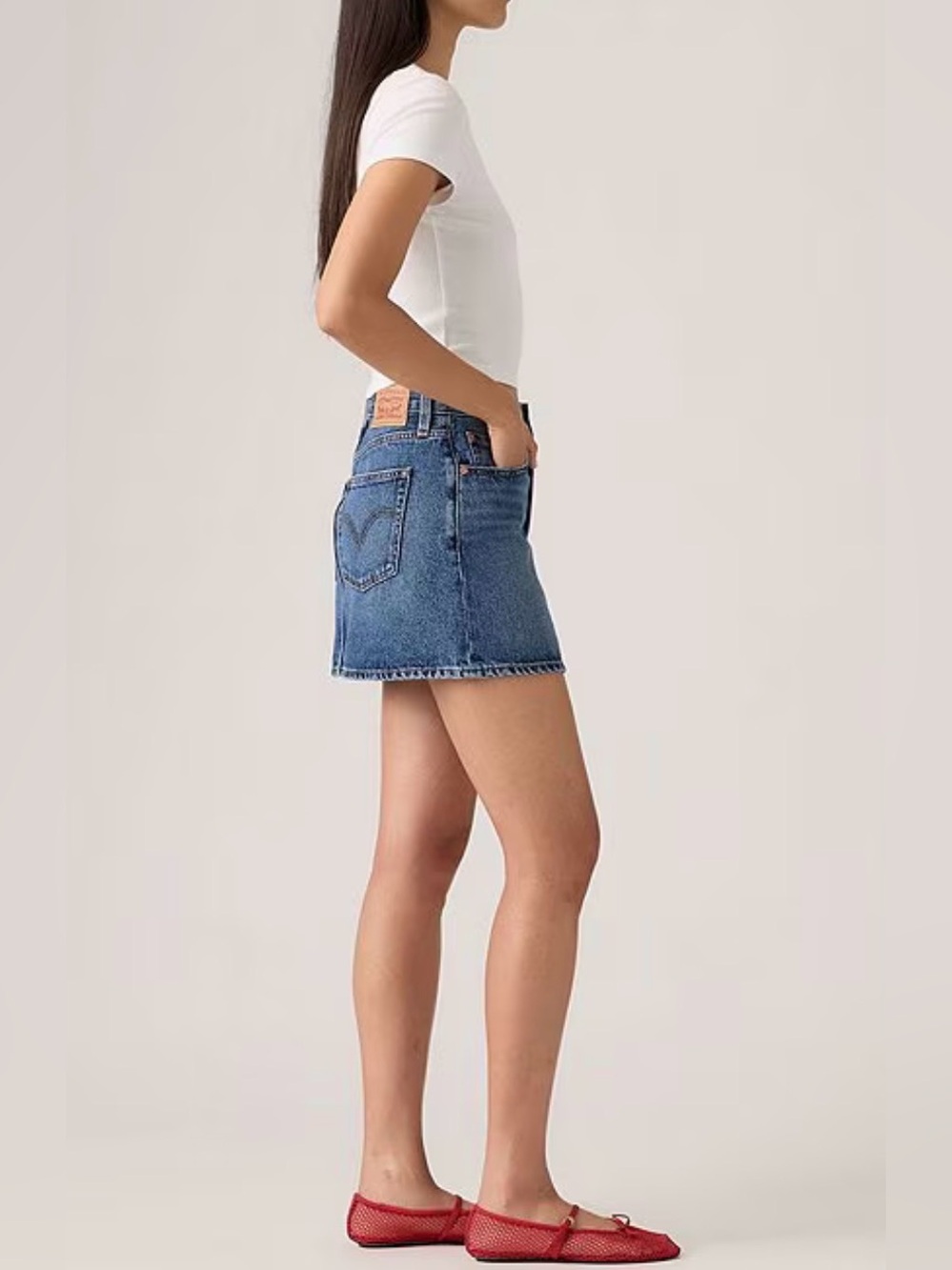 Levi’s Iconic Classic Blue Denim Mini Skirt